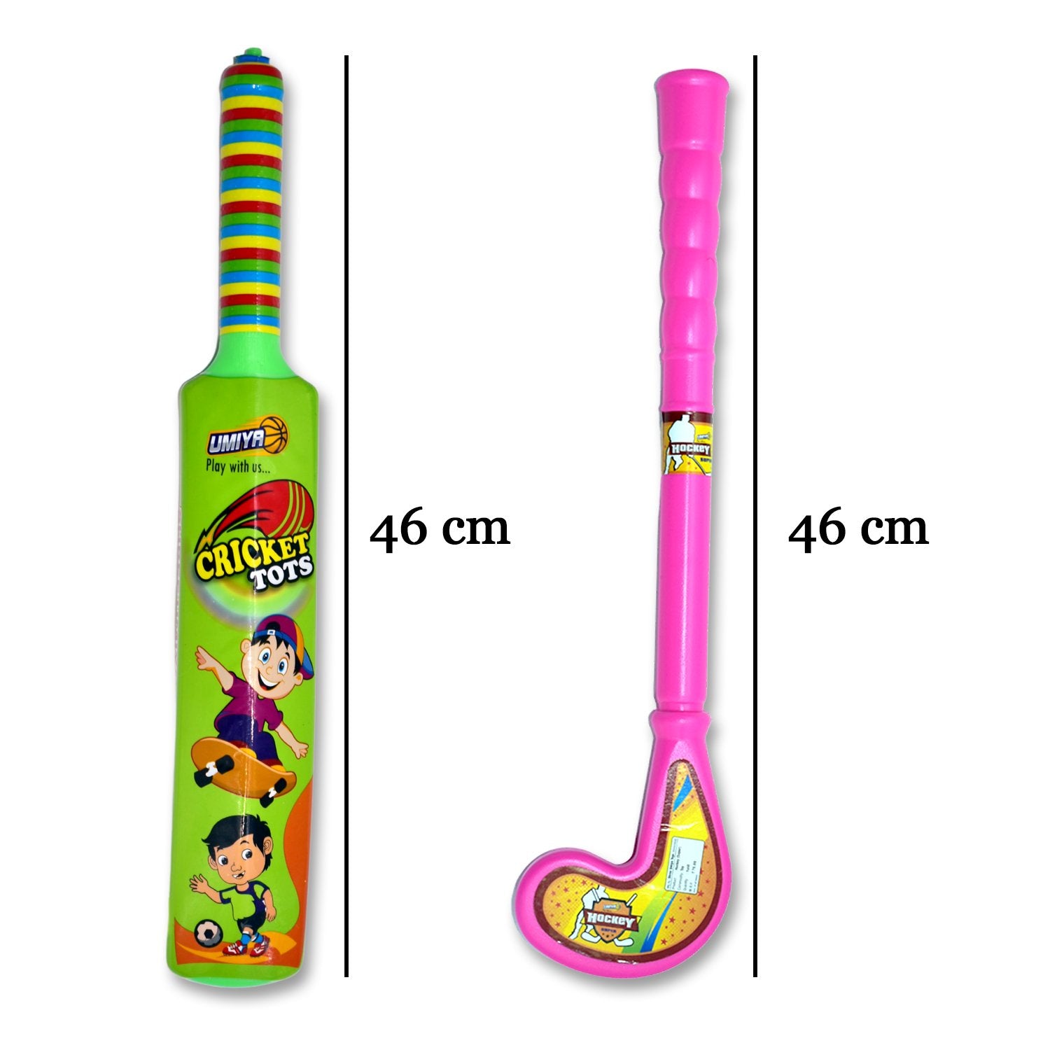 8002 Combo of Light Weight Plastic Bat, Ball & Hockey for Kids, Boys, Indoor, Outdoor Play 8002 Combo of Light Weight Plastic Bat, Ball & Hockey for Kids, Boys, Indoor, Outdoor Play